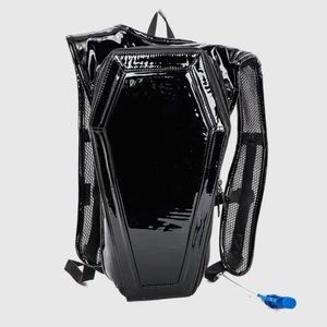 FYDELITY Patent PVC Black Coffin Shaped Hydro Pack Backpack Water Flask Bag